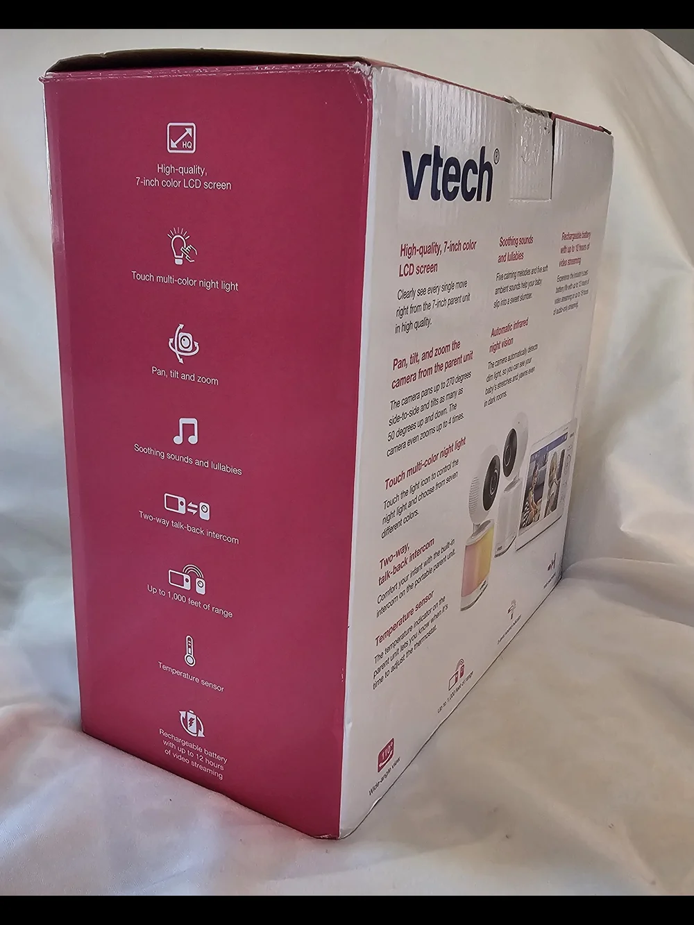 vtech Pink Pan & Tilt 2-Camera Video Monitor - 7